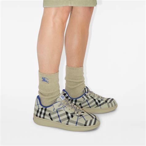 burberry schoenen mannen|Check Terrace Sneakers in Lichen .